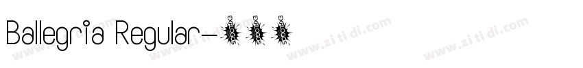 Ballegria Regular字体转换